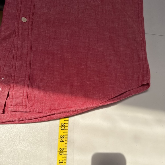 Chaps Ralph Lauren Shirt Mens L Red Long Sleeve Button Down Pocket Cotton Preppy - Picture 13 of 13